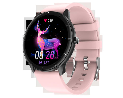 Smartwatch экрана стильного дозора женщин Q21 умного круглый для монитора тарифа сердца девушки совместимого для андроида и IOS